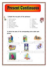 English Worksheet: Present continuous