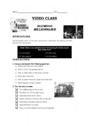 English Worksheet: SLUMDOG MILLIONAIRE