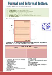 English Worksheet: Formal and informal letters