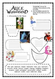 English Worksheet: Alice in Wonderland