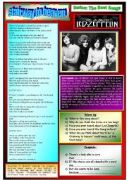 English Worksheet: STAIRWAY TO HEAVEN - LED ZEPELIN -  PART 01