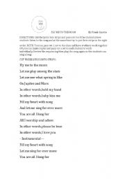 English Worksheet: Fly me to the moon         By Frank Sinatra 
