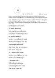 English worksheet: Fly me to the moon         By Frank Sinatra 