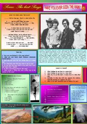 English Worksheet: HAVE YOU EVER SEEN THE RAIN - CREEDENCE - PART 01