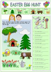 English Worksheet: EASTER EGG HUNT