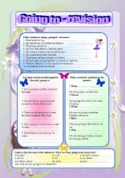 English Worksheet: Going to - revision exercises