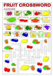 FRUIT CROSSWORD