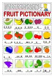 English Worksheet: FRUITS FILL IN THE GAPS