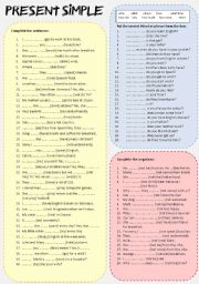 English Worksheet: Present Simple - very simple for BEGINNERS! (fully editable)