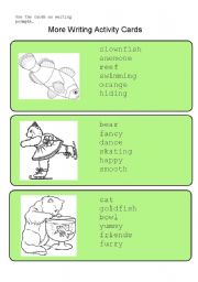 English worksheet: More Writing Activity Cards