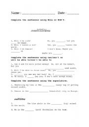 English Worksheet: Test on future and past simple tenses, adjectives, adverbs, and superlative (editable and includes key)