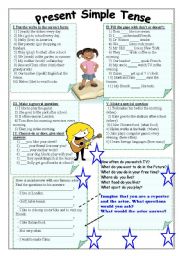 English Worksheet: Present Simple Tense.