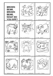 English Worksheet: BROWN BEAR ...  Listening Comprehension