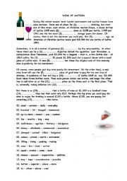 English Worksheet: Wine at Auction Cloze