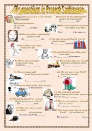 English Worksheet: The questions in Present Continuous
