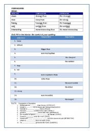English worksheet: COMPARISONS