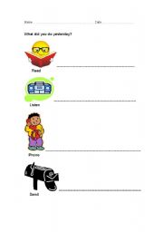 English Worksheet: Past Simple sentences