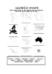 English Worksheet: Maps