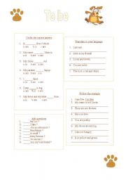 English Worksheet: To be