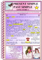 Present Simple & Past Simple (Love story)