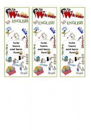 English Worksheet: bookmark with instructions