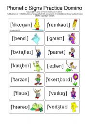 English Worksheet: IPA Phonetic Signs Practice Dominoes- Part 1/3 (by blunderbuster)