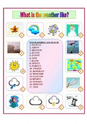 English Worksheet: Weather and seasons