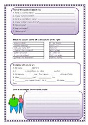 English Worksheet: Revision exercises for elementary students