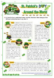 English Worksheet: St. Patricks Day Set  (3)  - 