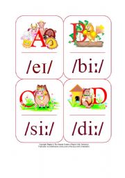 English Worksheet: My Phonetic Animal Alphabet Flash cards 7/7