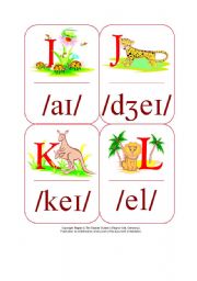 English Worksheet: My Phonetic Animal Alphabet Flash cards 5/7