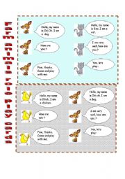 English worksheet: farm animal role play cards