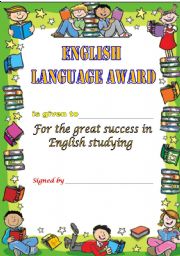 ENGLISH LANGUAGE AWARD