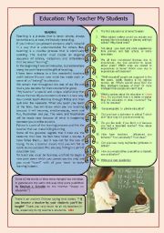 English Worksheet: Reading and speaking about EDUCATION