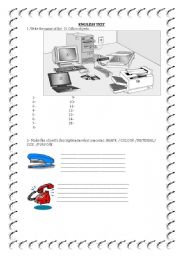 English Worksheet: OFFICE TEST