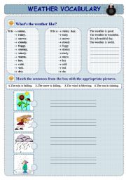 Weather & Seasons    4 Pages + 4 Exercises