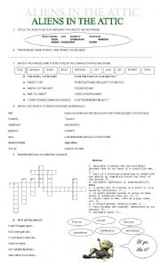 English Worksheet: ALIENS IN THE ATTIC