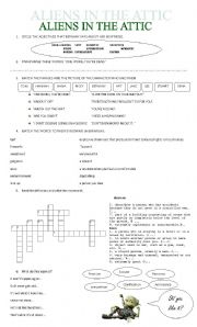 English worksheet: ALIENS IN THE ATTIC