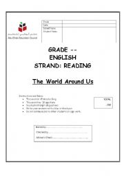 English Worksheet: The Earths Physical environment. Part 2 (Reading comprehension test) ADEC UAE