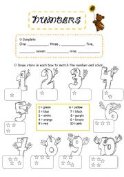 English Worksheet: Numbers