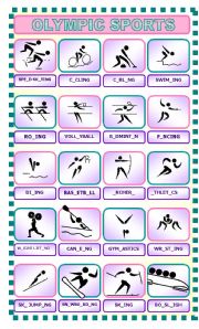 English Worksheet: Olympic sports (21.03.10)