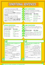 English Worksheet: CONDITIONAL SENTENCES (KEY INCLUDED)