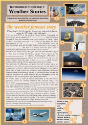 English Worksheet: WEATHER STORY (Introduction to Meteorology 5)