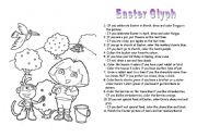 English Worksheet: Dora Easter Glyph