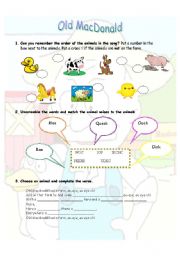 English Worksheet: Old MacDonald