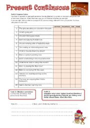 English Worksheet: Grammar Casino: Present Continuous and Present Simple