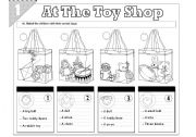 English Worksheet: At The Toy Shop