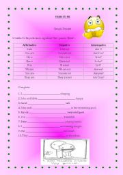 English worksheet: To Be