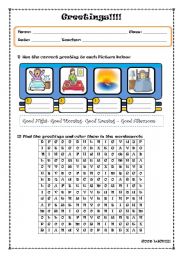 English Worksheet: Greetings! 