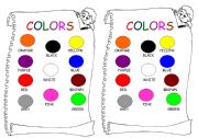 English Worksheet: Learning the colors